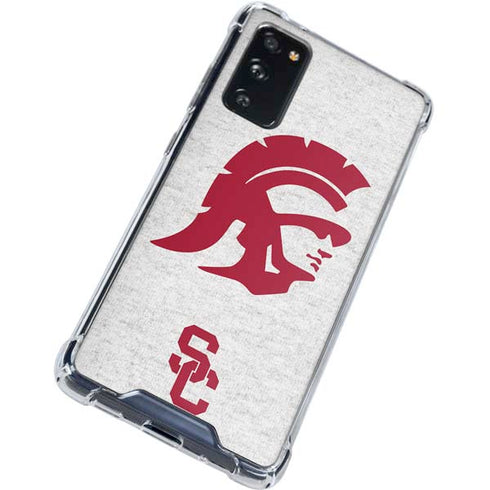 University of Southern California USC Grey Trojan Mascot Galaxy S20 FE Clear Case