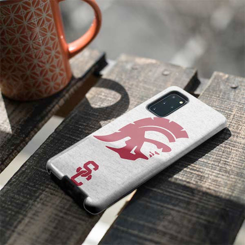 University of Southern California USC Grey Trojan Mascot Galaxy S20 Plus Pro Case