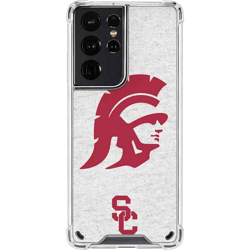 University of Southern California USC Grey Trojan Mascot Galaxy S21 Ultra 5G Clear Case
