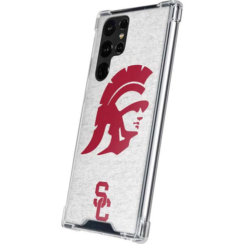 University of Southern California USC Grey Trojan Mascot Galaxy S22 Ultra Clear Case