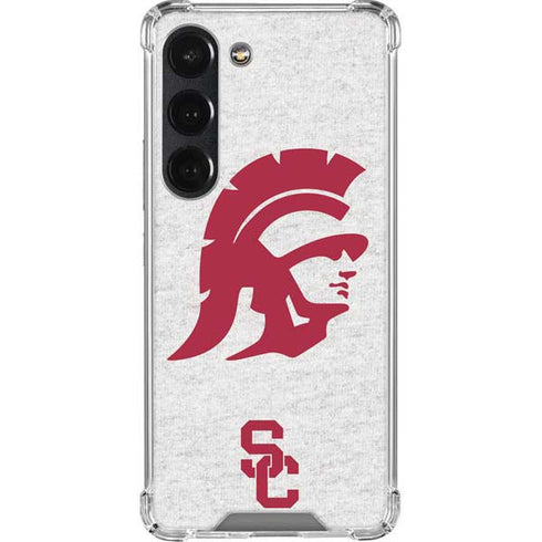 University of Southern California USC Grey Trojan Mascot Galaxy S23 Clear Case