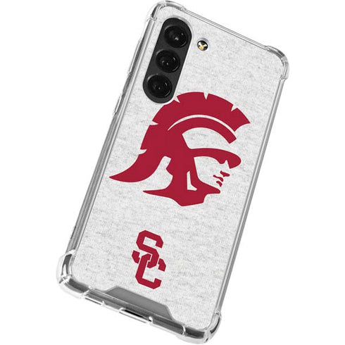 University of Southern California USC Grey Trojan Mascot Galaxy S23 Clear Case
