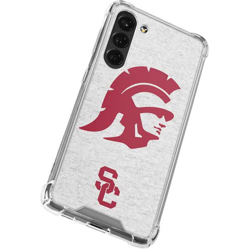 University of Southern California USC Grey Trojan Mascot Galaxy S23 Plus Clear Case