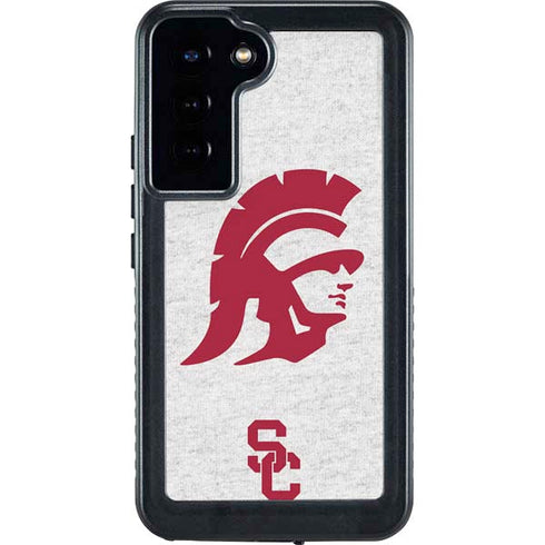 University of Southern California USC Grey Trojan Mascot Galaxy S23 Plus Waterproof Case