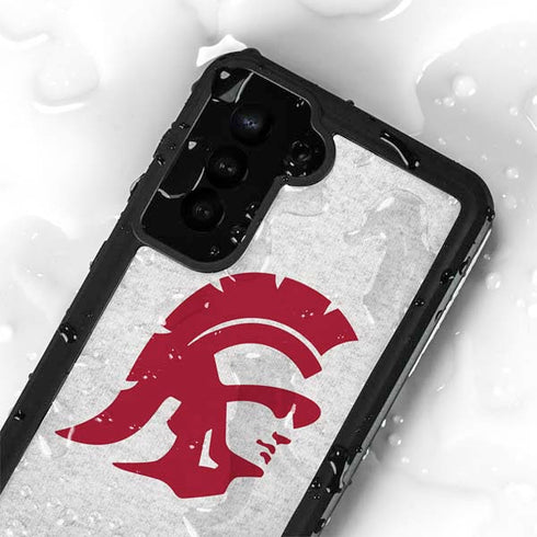 University of Southern California USC Grey Trojan Mascot Galaxy S23 Plus Waterproof Case