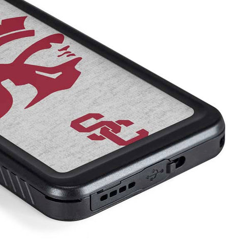 University of Southern California USC Grey Trojan Mascot Galaxy S23 Waterproof Case