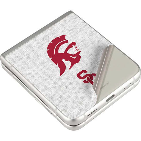 University of Southern California USC Grey Trojan Mascot Galaxy Z Flip3 5G Skin