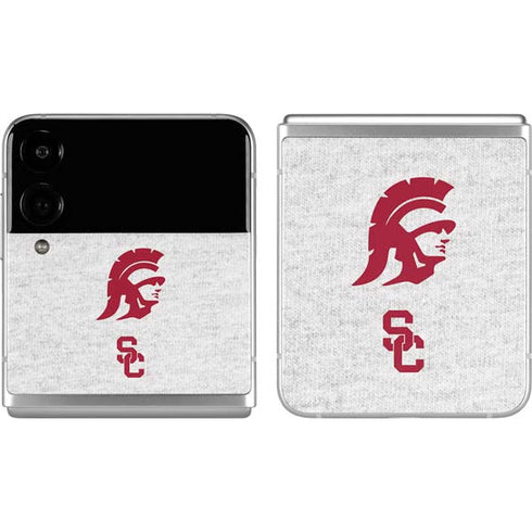 University of Southern California USC Grey Trojan Mascot Galaxy Z Flip4 5G Skin