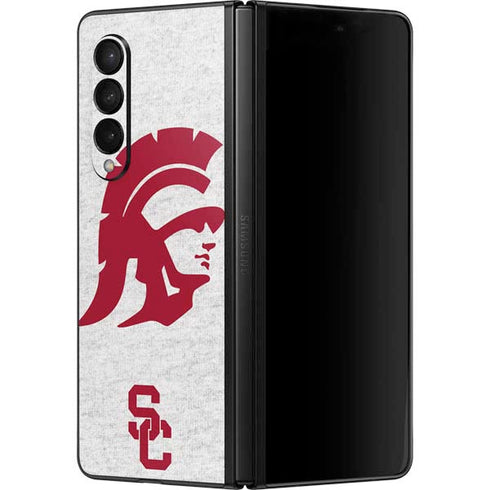 University of Southern California USC Grey Trojan Mascot Galaxy Z Fold3 5G Skin