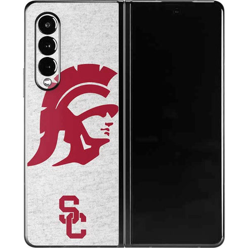 University of Southern California USC Grey Trojan Mascot Galaxy Z Fold3 5G Skin