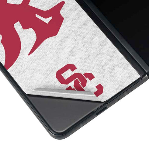 University of Southern California USC Grey Trojan Mascot Galaxy Z Fold3 5G Skin