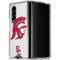 University of Southern California USC Grey Trojan Mascot Galaxy Z Fold4 5G Clear Case