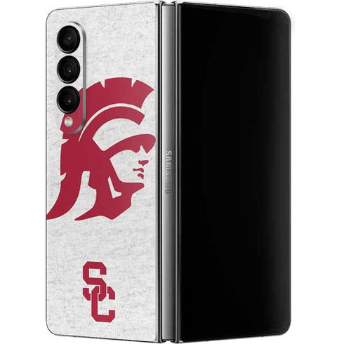 University of Southern California USC Grey Trojan Mascot Galaxy Z Fold4 5G Skin