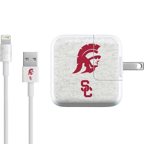 University of Southern California USC Grey Trojan Mascot iPad Charger (10W USB) Skin