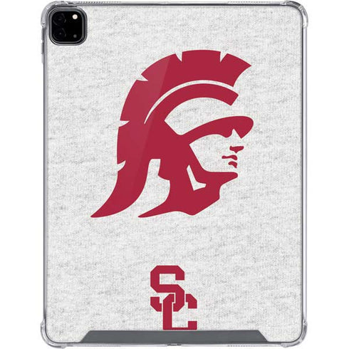 University of Southern California USC Grey Trojan Mascot iPad Pro 12.9in (2020) Clear Case
