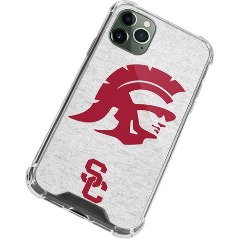 University of Southern California USC Grey Trojan Mascot iPhone 11 Pro Max Clear Case