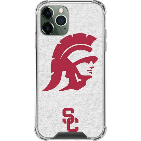 University of Southern California USC Grey Trojan Mascot iPhone 12 Pro Clear Case