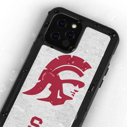University of Southern California USC Grey Trojan Mascot iPhone 12 Pro Waterproof Case