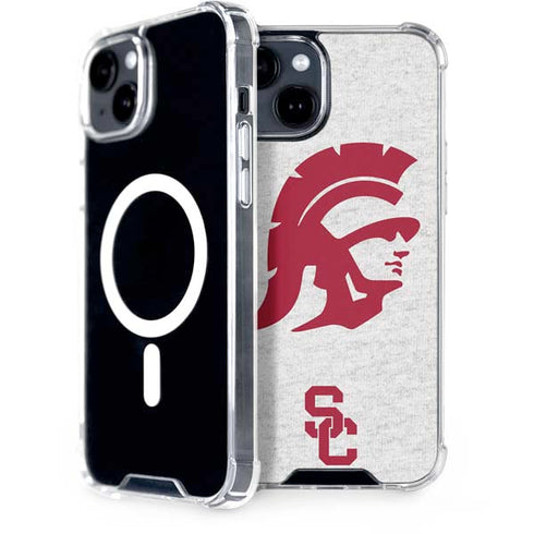 University of Southern California USC Grey Trojan Mascot iPhone 13 MagSafe Case
