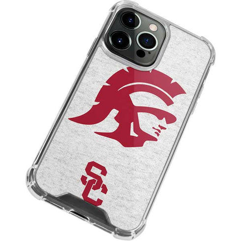 University of Southern California USC Grey Trojan Mascot iPhone 13 Pro Clear Case