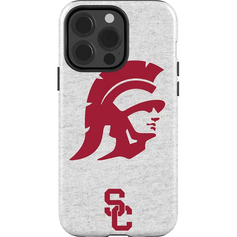 University of Southern California USC Grey Trojan Mascot iPhone 15 Pro Impact Case