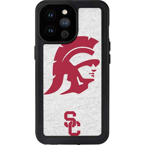 University of Southern California USC Grey Trojan Mascot iPhone 14 Pro Max Waterproof Case