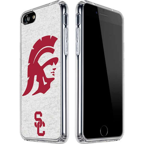University of Southern California USC Grey Trojan Mascot iPhone SE (2nd & 3rd Gen) Clear Case