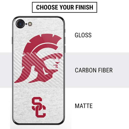 University of Southern California USC Grey Trojan Mascot iPhone SE (2nd & 3rd Gen) Skin