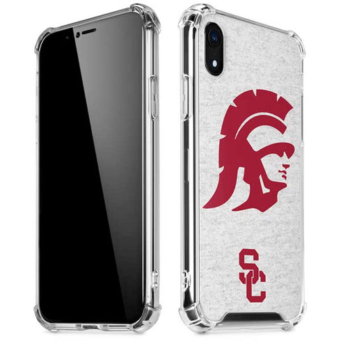 University of Southern California USC Grey Trojan Mascot iPhone XR Clear Case