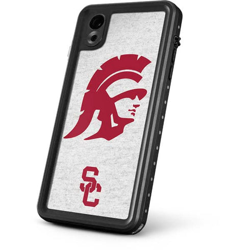 University of Southern California USC Grey Trojan Mascot iPhone XR Waterproof Case