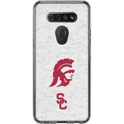 University of Southern California USC Grey Trojan Mascot LG K51/Q51 Clear Case
