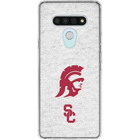 University of Southern California USC Grey Trojan Mascot LG Stylo 6 Clear Case