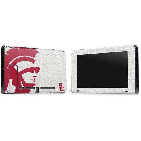 University of Southern California USC Grey Trojan Mascot Nintendo Switch Bundle Skin