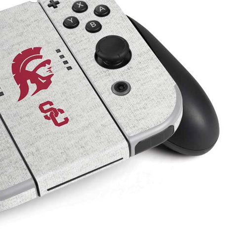 University of Southern California USC Grey Trojan Mascot Nintendo Switch OLED (2021) Skin