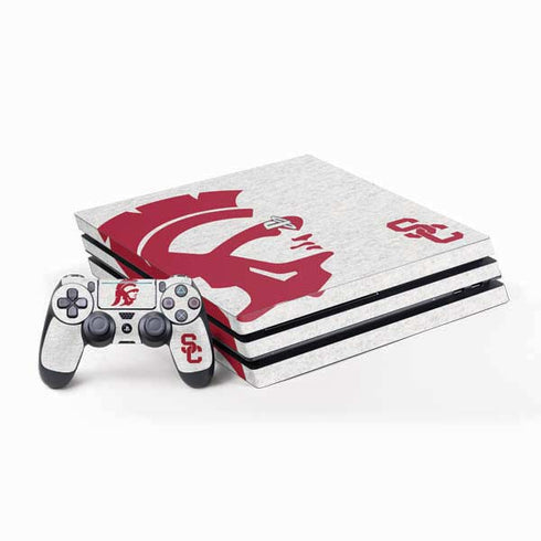 University of Southern California USC Grey Trojan Mascot PS4 Pro Bundle Skin