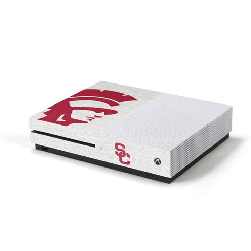 University of Southern California USC Grey Trojan Mascot Xbox One S Console Skin