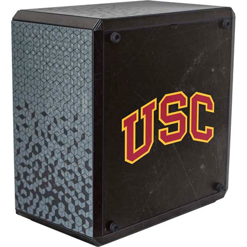 University of Southern California USC Logo Black Distressed Cooler Master MasterBox Q300L Mini Tower Skin