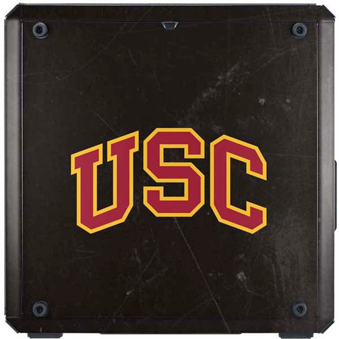 University of Southern California USC Logo Black Distressed Cooler Master MasterBox Q300L Mini Tower Skin