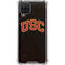 University of Southern California USC Logo Black Distressed Galaxy A12 Clear Case