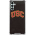 University of Southern California USC Logo Black Distressed Galaxy A13 5G Clear Case