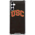 University of Southern California USC Logo Black Distressed Galaxy A15 5G Clear Case