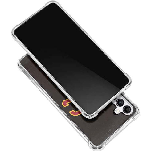 University of Southern California USC Logo Black Distressed Galaxy A15 5G Clear Case
