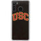 University of Southern California USC Logo Black Distressed Galaxy A21 Clear Case