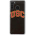 University of Southern California USC Logo Black Distressed Galaxy A21 Clear Case