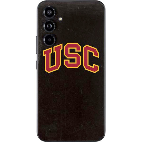 University of Southern California USC Logo Black Distressed Galaxy A54 5G Skin