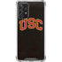University of Southern California USC Logo Black Distressed Galaxy A72 5G Clear Case