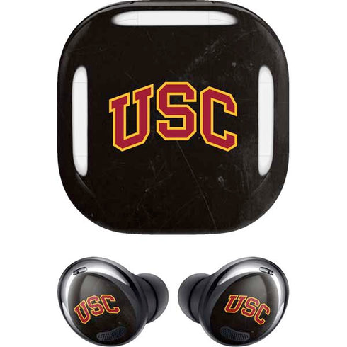 University of Southern California USC Logo Black Distressed Galaxy Buds Pro Skin