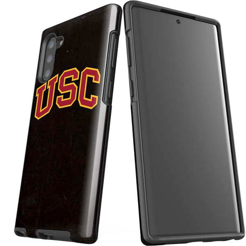 University of Southern California USC Logo Black Distressed Galaxy Note 10 Pro Case