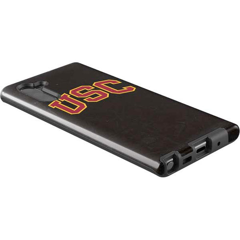 University of Southern California USC Logo Black Distressed Galaxy Note 10 Pro Case