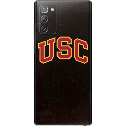 University of Southern California USC Logo Black Distressed Galaxy Note20 5G Skin
